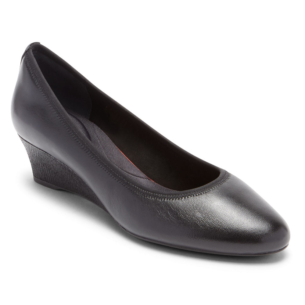 Cunhas Rockport Mulher Pretas - Total Motion Cerelia Gore - 46058KNEL